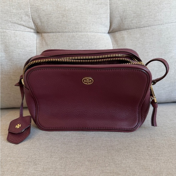 Tory Burch Maroon Burgundy Robinson Camera Crossbody Bag - Picture 3 of 7